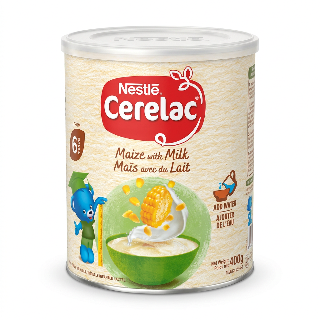 Cerelac with a white background